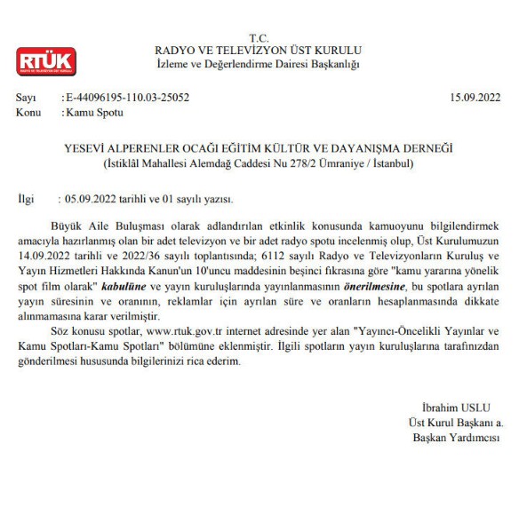 RTÜK'ten LGBT dayatmasına karşı kamu spotu için karar: Büyük Aile Buluşması öncesi televizyonlarda yayınlanacak